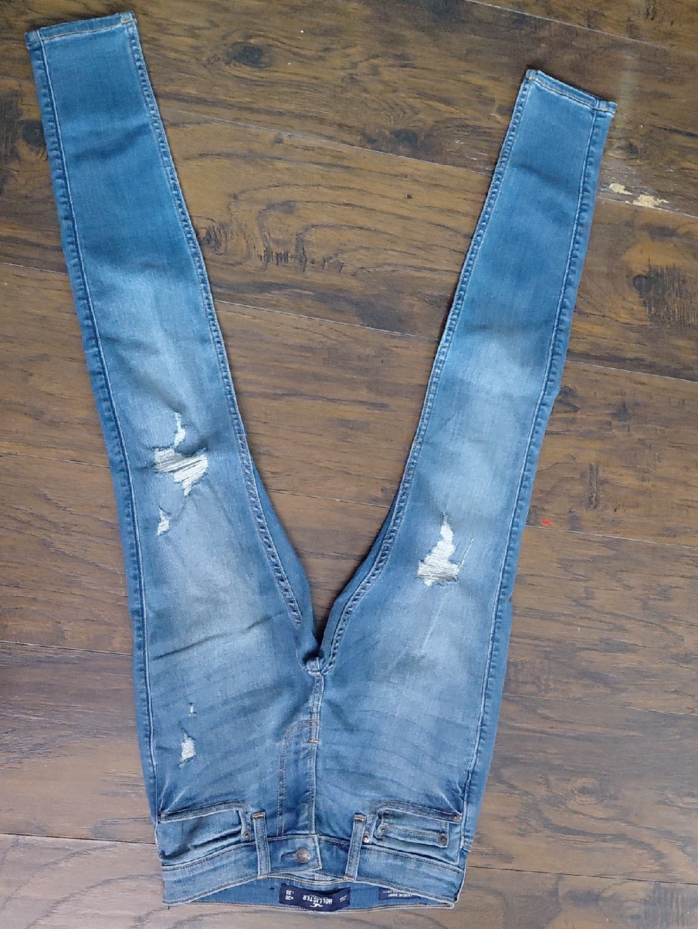 Hollister Medium Blue Distressed Skinny Jeans